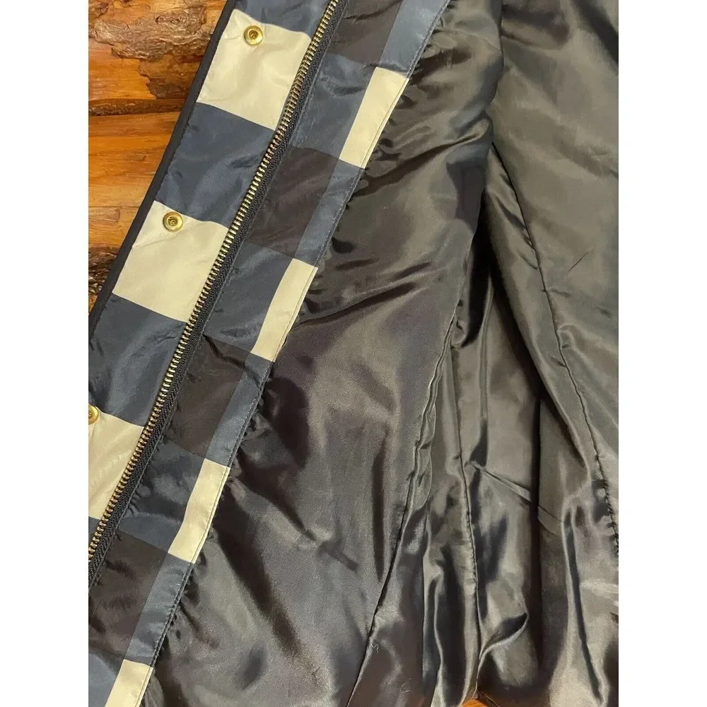 Crown & Ivy‎ Puffer Vest Navy Blue & White Size M